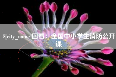 湖北回看：全国中小学生消防公开课