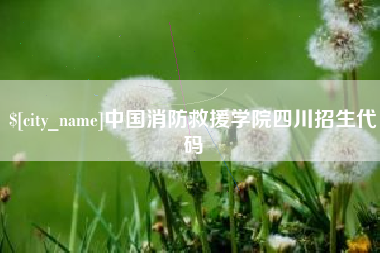 湖北中国消防救援学院四川招生代码