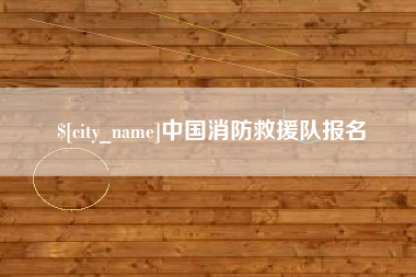 湖北中国消防救援队报名