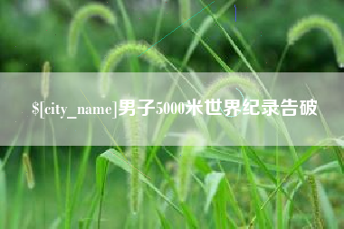湖北男子5000米世界纪录告破