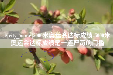 湖北5000米奥运会达标成绩-5000米奥运会达标成绩是一道严苛的门槛