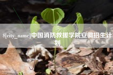 湖北中国消防救援学院安徽招生计划