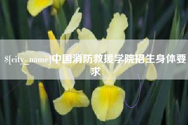 湖北中国消防救援学院招生身体要求