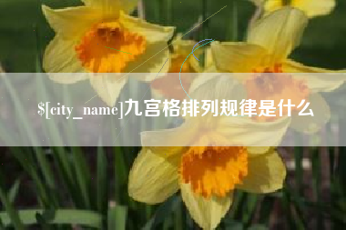 湖北九宫格排列规律是什么