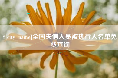 湖北全国失信人员被执行人名单免费查询