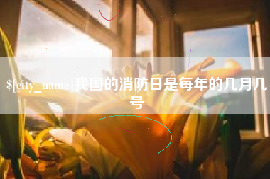 湖北我国的消防日是每年的几月几号
