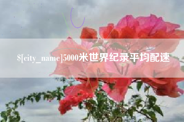 湖北5000米世界纪录平均配速