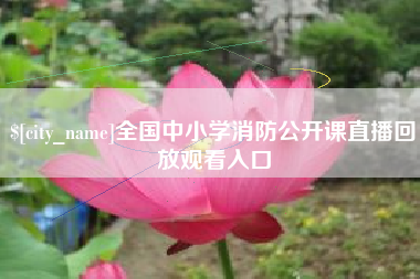 湖北全国中小学消防公开课直播回放观看入口