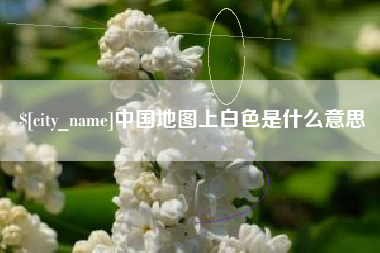 湖北中国地图上白色是什么意思
