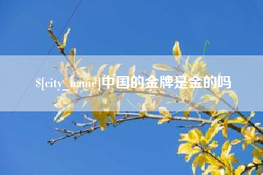 湖北中国的金牌是金的吗