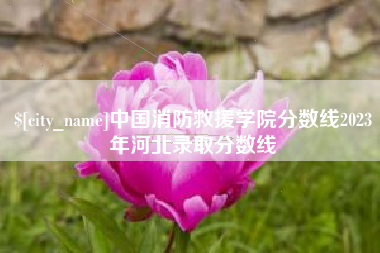 湖北中国消防救援学院分数线2023年河北录取分数线
