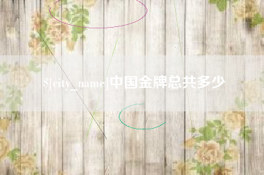 湖北中国金牌总共多少