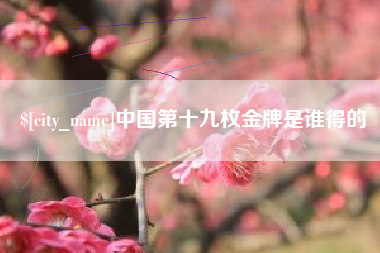 湖北中国第十九枚金牌是谁得的