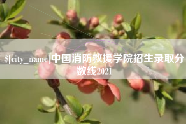 湖北中国消防救援学院招生录取分数线2021