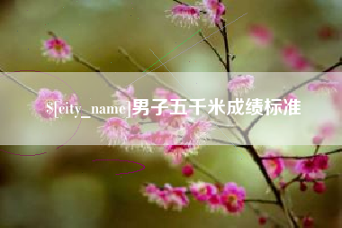 湖北男子五千米成绩标准