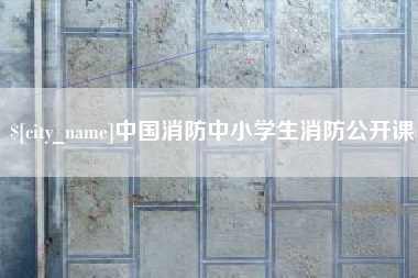湖北中国消防中小学生消防公开课