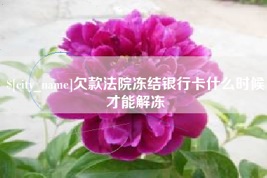 湖北欠款法院冻结银行卡什么时候才能解冻