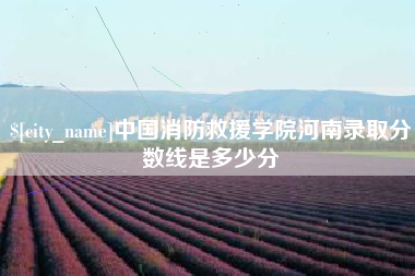 湖北中国消防救援学院河南录取分数线是多少分