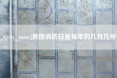 湖北我国消防日是每年的几月几号