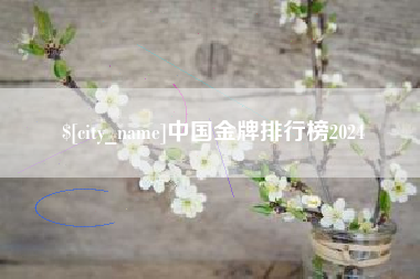 湖北中国金牌排行榜2024